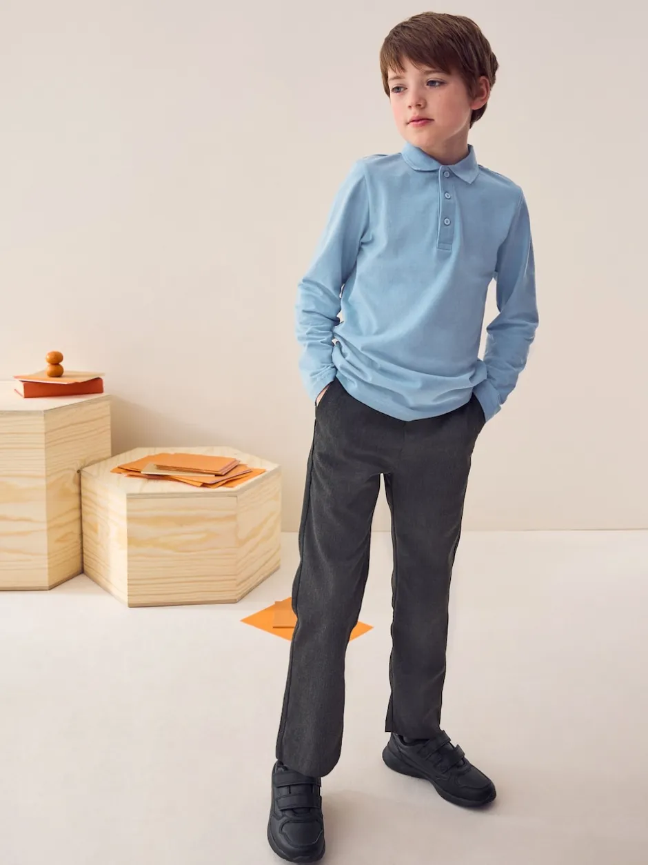 Next Bleu - Polo à manches longues pour l'école, lot de 2 (3-16ans) Discount