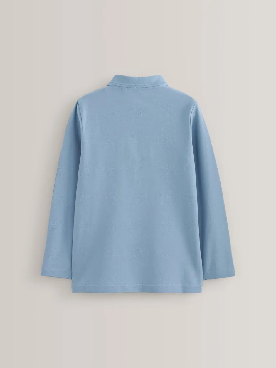Next Bleu - Polo à manches longues pour l'école, lot de 2 (3-16ans) Discount