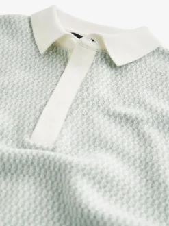 Next Bleu - 100{Polo à motifs géométriques Manches courtes (3-16ans) Hot