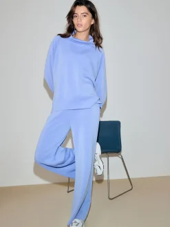 Next Bleu - Pull Active Modal super doux à col bénitier Online