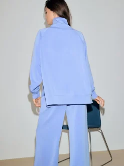 Next Bleu - Pull Active Modal super doux à col bénitier Online