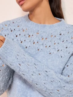 Friends Like These Bleu - Pull pointelle Clearance