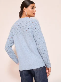 Friends Like These Bleu - Pull pointelle Clearance