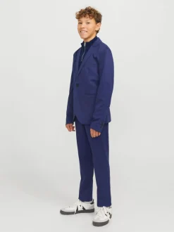 JACK & JONES JUNIOR Bleu - Pull en maille à col zippé Online