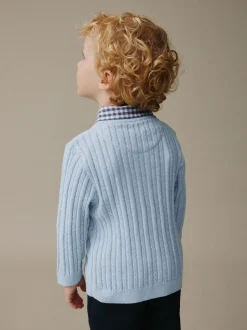 Next Bleu - Pulls de chemises en maille torsade (3mois-7ans) Best