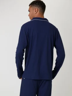 Loungeable Bleu - Pyjama gaufré traditionnel Hot