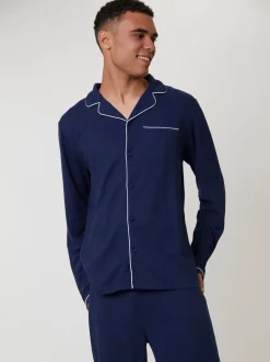 Loungeable Bleu - Pyjama gaufré traditionnel Hot