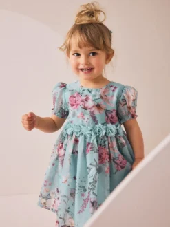 Next Bleu - Robe corsage à fleurs (3mois-8ans) Clearance