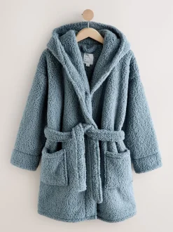 Next Bleu - Robe de chambre en peluche Outlet