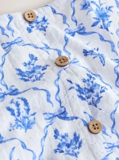 Next Bleu - Robe Fleuri manches ange (3-16ans) Online