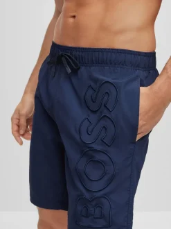 BOSS Bleu - Short de bain Whale doublé avec logo
