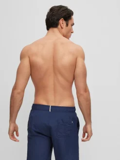 BOSS Bleu - Short de bain Whale doublé avec logo