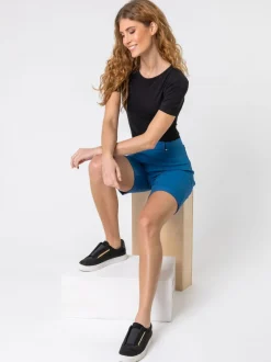 Roman - Short extensible à revers Bleu Clearance