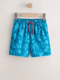 Next - Shorts de bain imprimés (3-16yrs) Bleu Outlet