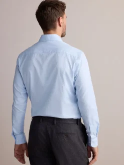 Next Bleu - Slim Fit (Slim Fit) - Signature 100% coton avec chemise élégante texturée Clearance