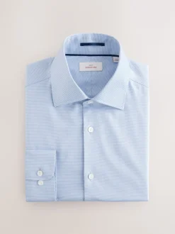 Next Bleu - Slim Fit (Slim Fit) - Signature 100% coton avec chemise élégante texturée Clearance