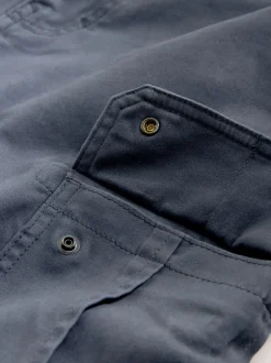 Next Bleu - Slim Fit (Slim Fit) - Pantalon cargo stretch en coton New