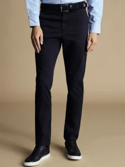 Charles Tyrwhitt Bleu - Slim Fit (Slim Fit) - Chino Français Slim Fit Ultimate sans fer Outlet