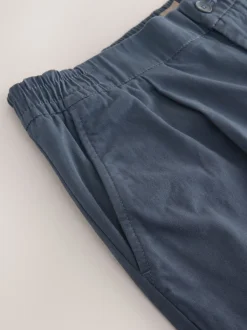 Next Bleu - Slim Fit (Slim Fit) - Pantalons Chinos extensibles plissés avec taille élastique Online