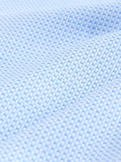 Next Bleu - Slim Fit (Slim Fit) - Chemise habillée texturée à manches longues avec bordure