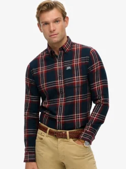 Superdry - Chemise Lumberjack en coton à manches longues Bleu Outlet
