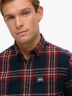 Superdry - Chemise Lumberjack en coton à manches longues Bleu Outlet