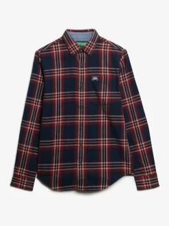 Superdry - Chemise Lumberjack en coton à manches longues Bleu Outlet