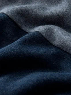 Next Bleu - Sweat à capuche à enfiler - Sweat-shirt color block Outlet