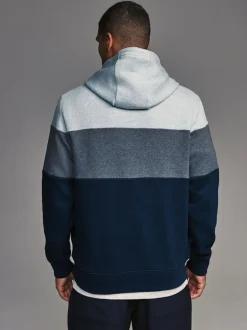 Next Bleu - Sweat à capuche à enfiler - Sweat-shirt color block Outlet