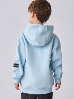 Baker by Ted Baker Bleu - Sweat à capuche oversize en relief Clearance