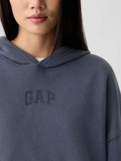 Gap Bleu - Sweat à capuche décontracté raccourci à mini logo Hot