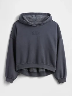 Gap Bleu - Sweat à capuche décontracté raccourci à mini logo Hot