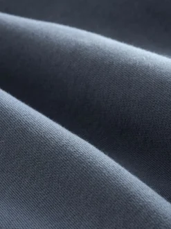 Next Bleu - Sweat à col cheminée zippé en jersey riche en coton Clearance