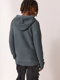 Next - Sweat-shirt à capuche en maille utilitaire (3-16ans) Bleu Discount