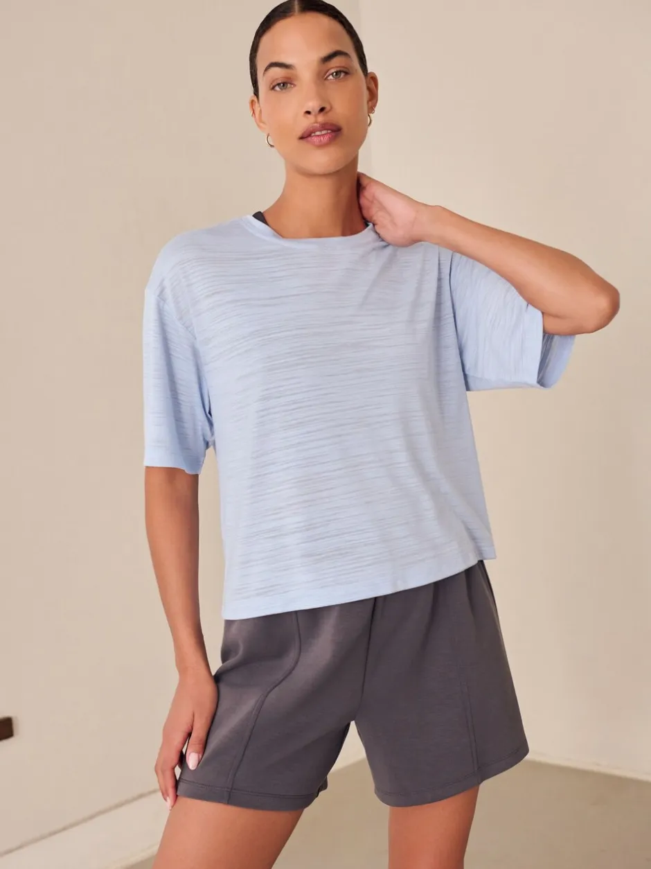 Next Bleu - T-shirt Active Crew Neck léger à manches courtes Hot