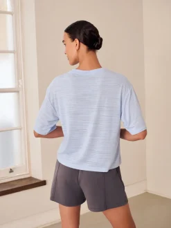 Next Bleu - T-shirt Active Crew Neck léger à manches courtes Hot