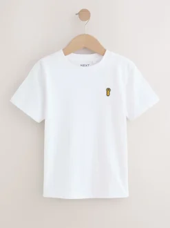 Next - T-shirt brodé Manches courtes Stag 4 Pack (3-16ans) Bleu Hot