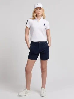 U.S. Polo Assn Bleu - . Short chino classique pour femmes Discount
