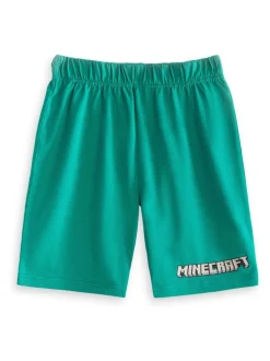 Vanilla Underground Bleu - Pyjamas garçon 100% coton Minecraft à manches courtes Ensemble de 2