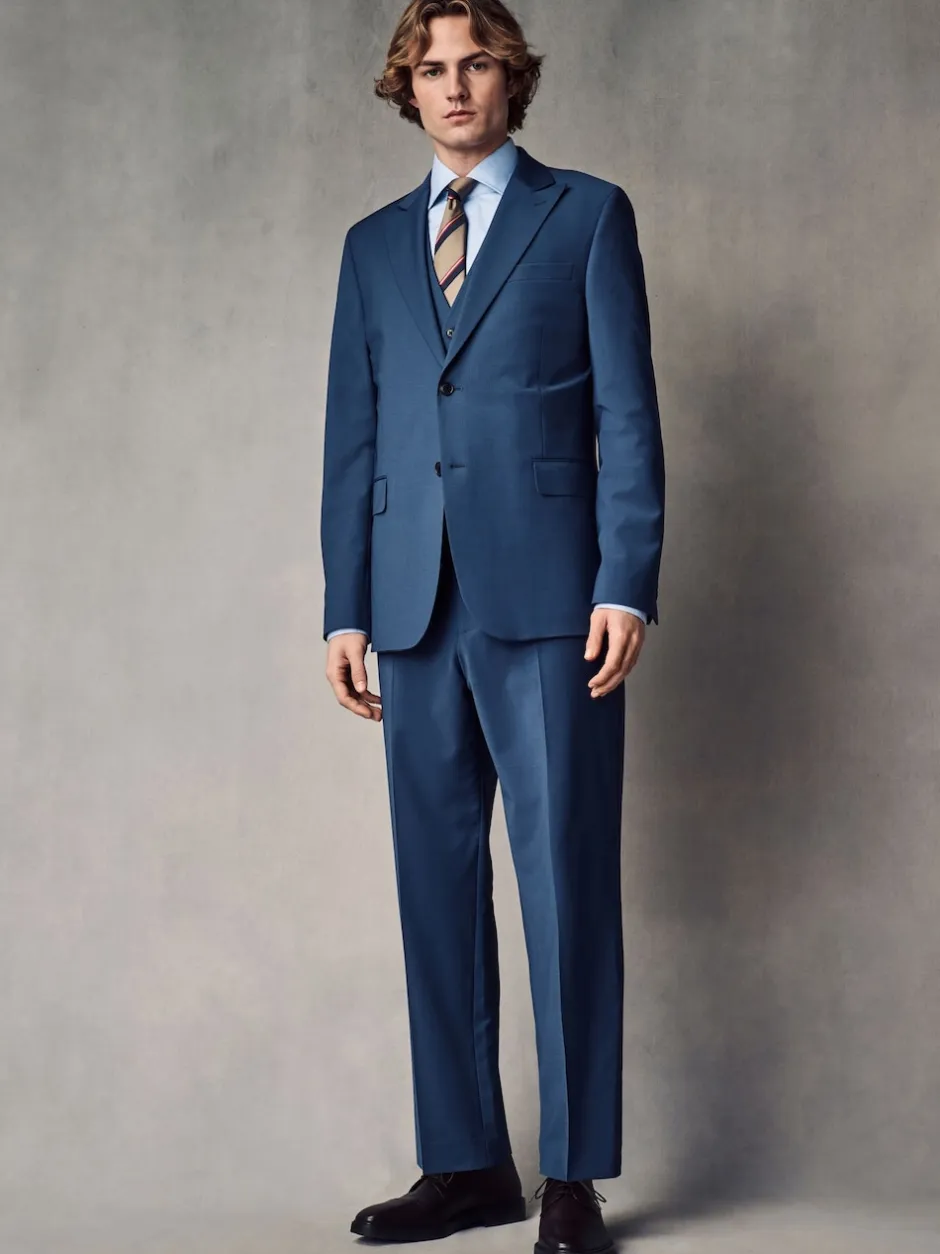 Next Bleu - Veste Coupe classique en Blend mélangée Motionflex Outlet