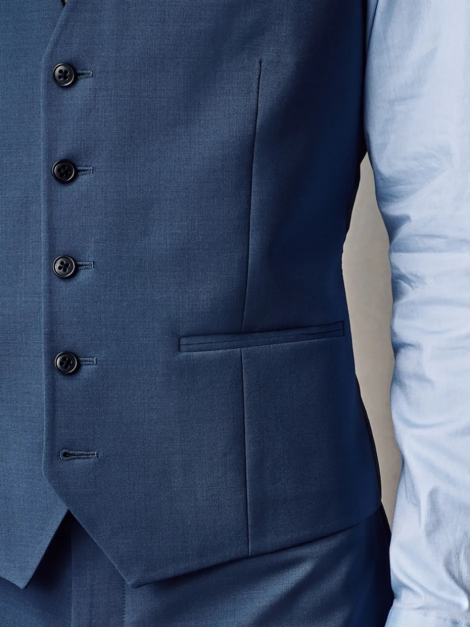 Next Bleu - Veste Coupe classique en Blend mélangée Motionflex Outlet