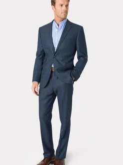 Brook Taverner Bleu - Veste de costume Donegal en laine New