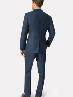 Brook Taverner Bleu - Veste de costume Donegal en laine New