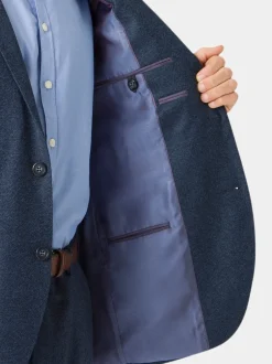 Brook Taverner Bleu - Veste de costume Donegal en laine New