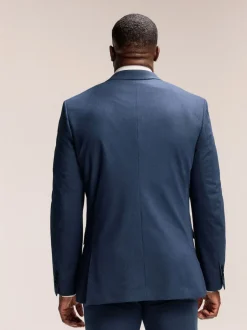 Next Bleu - Veste de costume extensible Ajusté aux Muscles Motionflex New