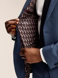 Next Bleu - Veste de costume extensible Ajusté aux Muscles Motionflex New