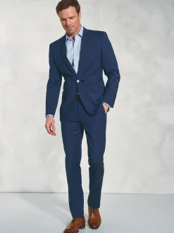 Brook Taverner Bleu - Veste de costume habillé lavable en laine mélangée Discount