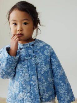 Next Bleu - Veste matelassée en jacquard Denim (3mois à7ans) Sale