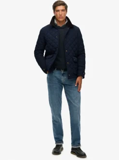 Superdry Bleu - Veste matelassée Estate Coach Clearance