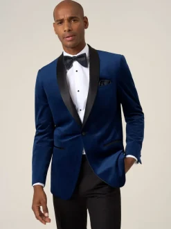 Skopes Bleu - Veste Paso habillée en velours Hot